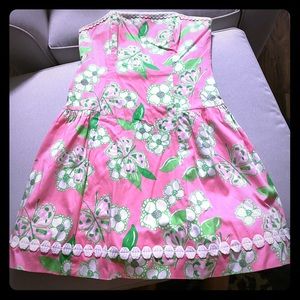 Lily Pulitzer pink strapless size 8 dress